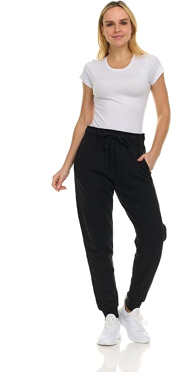 BILLIONHATS 3 Pack of Womens Jogger Fleece Lined Sweatpants In Bulk Comfy Jogger