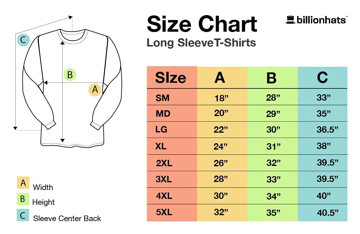 BILLIONHATS Big & Tall Long Sleeve Colorful T-Shirts for Mens 100% Cotton - Afbeelding 8 van 15