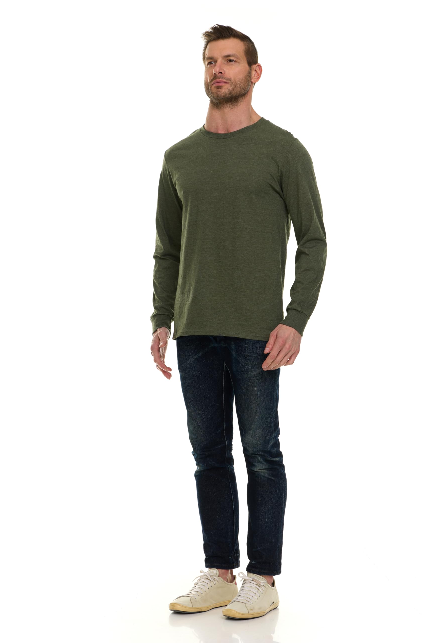 BILLIONHATS langärmlige bunte T-Shirts für Herren, Rundhalsausschnitt Bulk T-Shirts für Männer - Bild 9 von 26