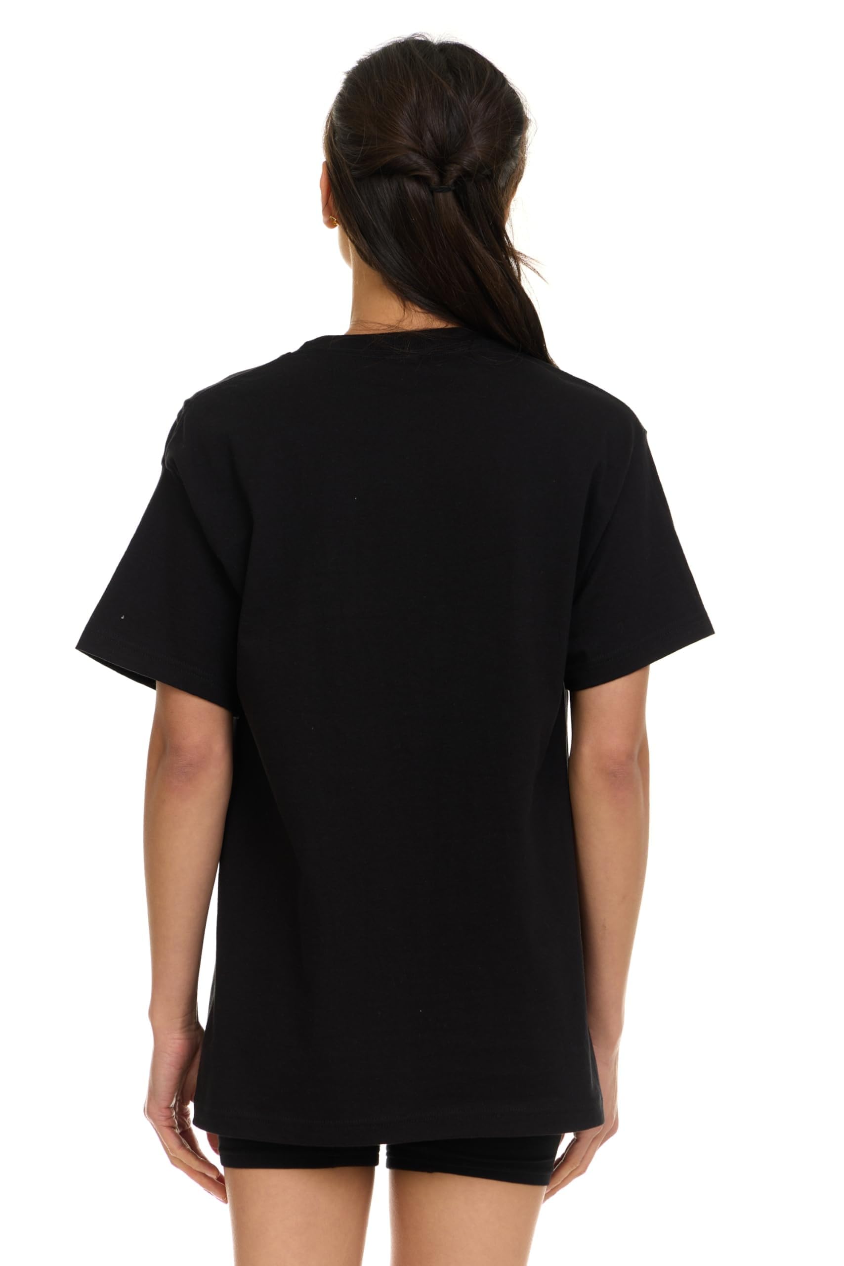 BILLIONHATS Womens Crew Neck Short Sleeve Baggy Loose Tops Oversize Tees - Picture 16 of 26
