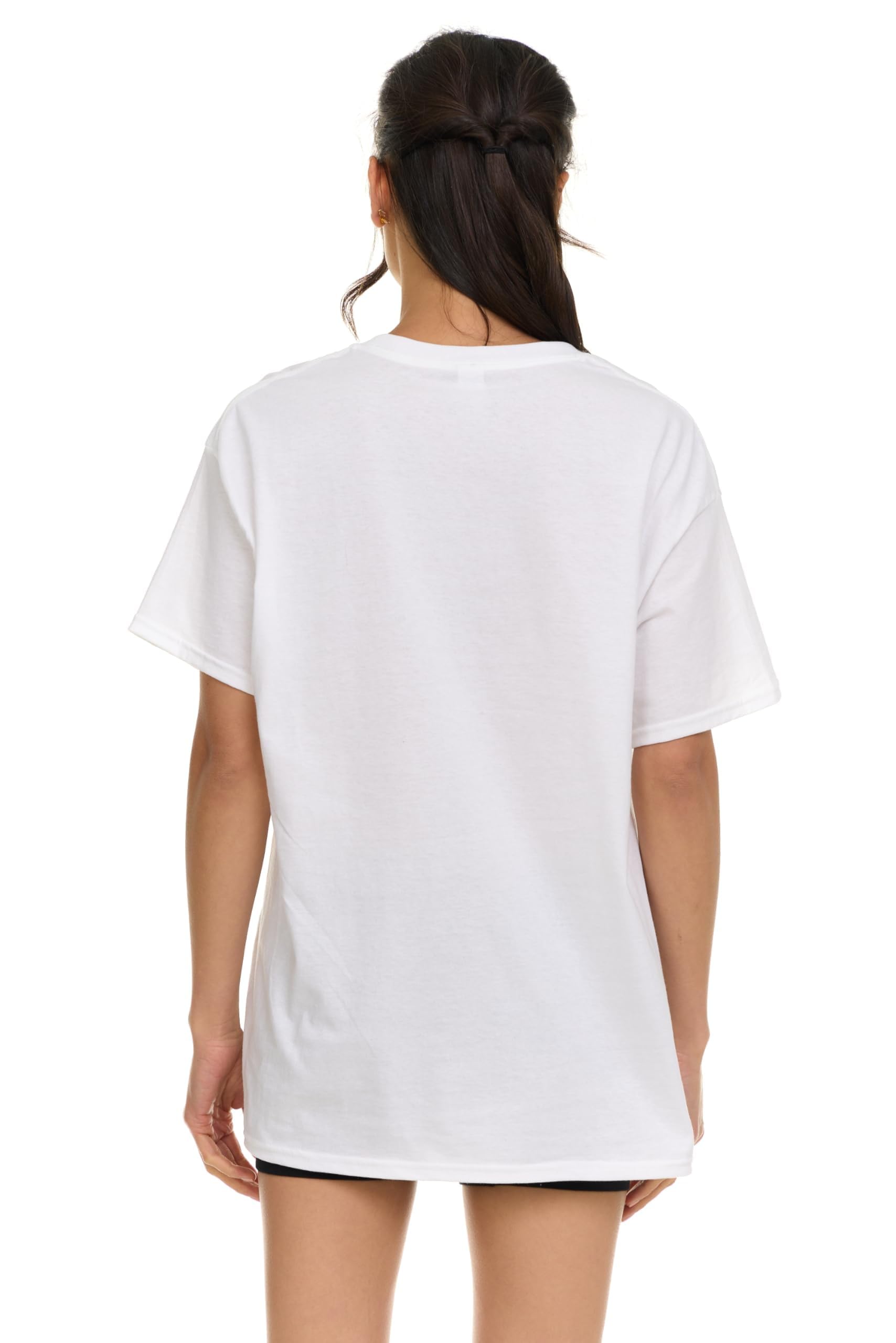 BILLIONHATS Womens Crew Neck Short Sleeve Baggy Loose Tops Oversize Tees - Picture 20 of 26