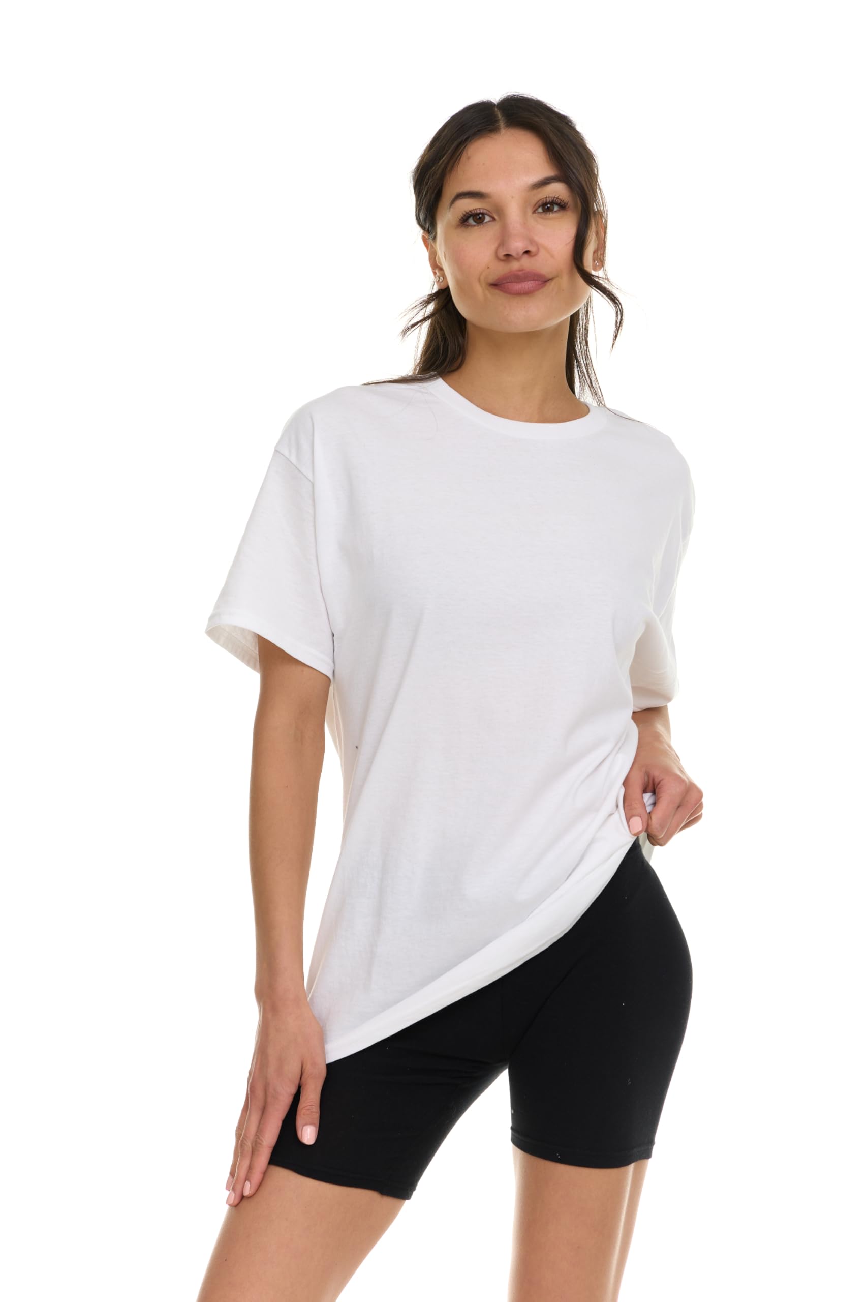 BILLIONHATS Womens Crew Neck Short Sleeve Baggy Loose Tops Oversize Tees - Picture 25 of 26