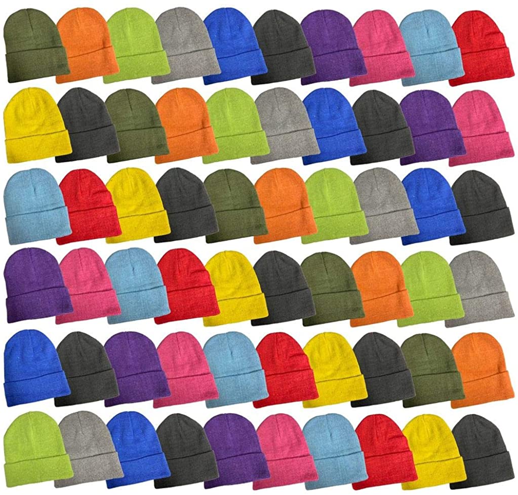 Wholesale Bulk Winter Beanies,Mens Womens Unisex Hat (Bright