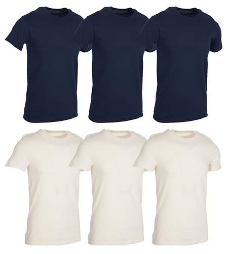 BILLIONHATS 6er Pack Herren T-Shirts Unifarben Baumwolle Kurzarm Leicht - Bild 22 von 24