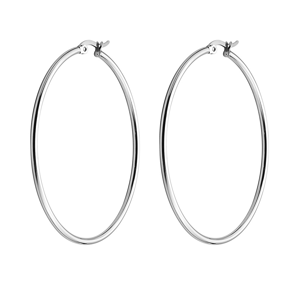 Set of 5 Pairs Hoop Huggie Stainless Steel Women's Earrings - Bild 9 von 21