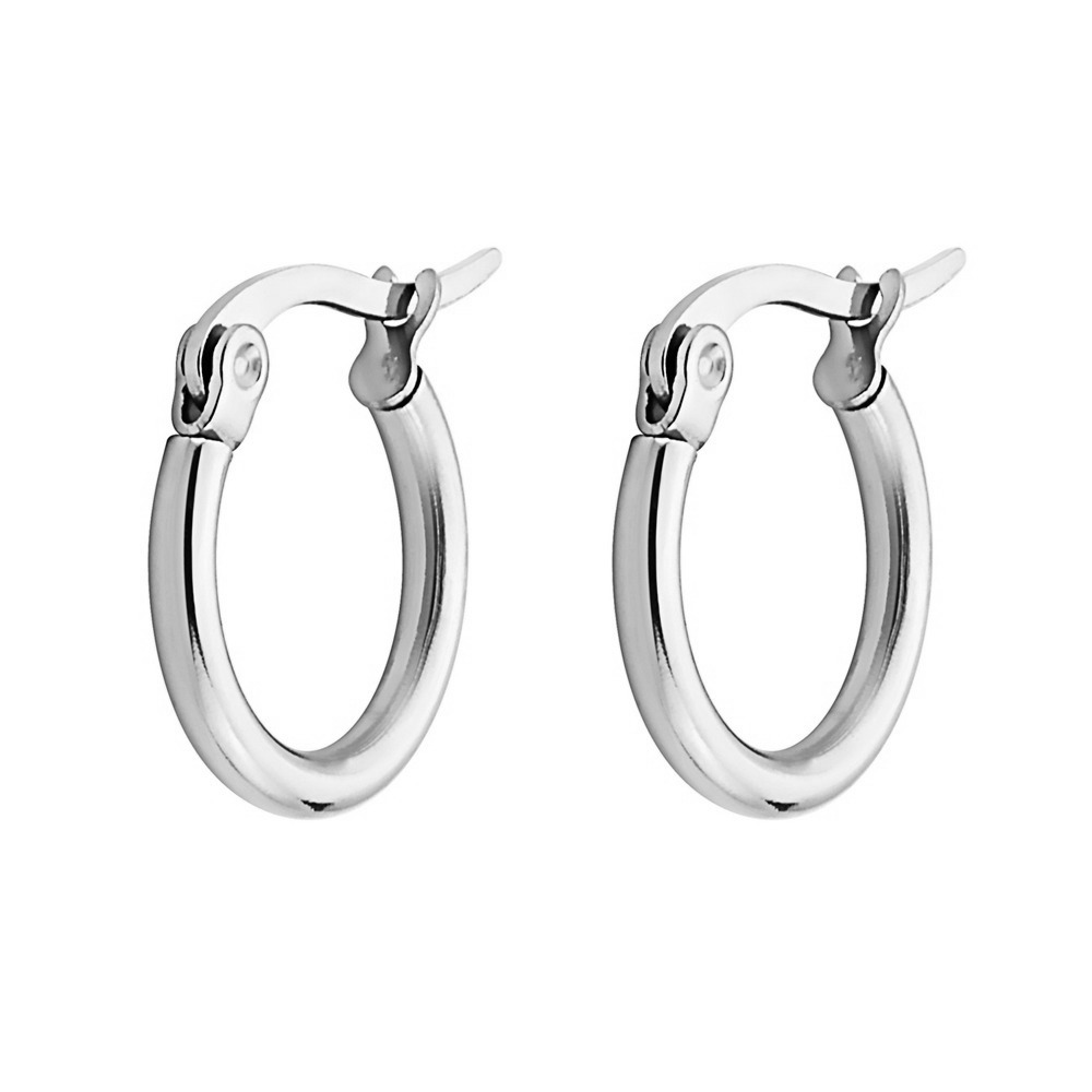 Set of 5 Pairs Hoop Huggie Stainless Steel Women's Earrings - Bild 5 von 21