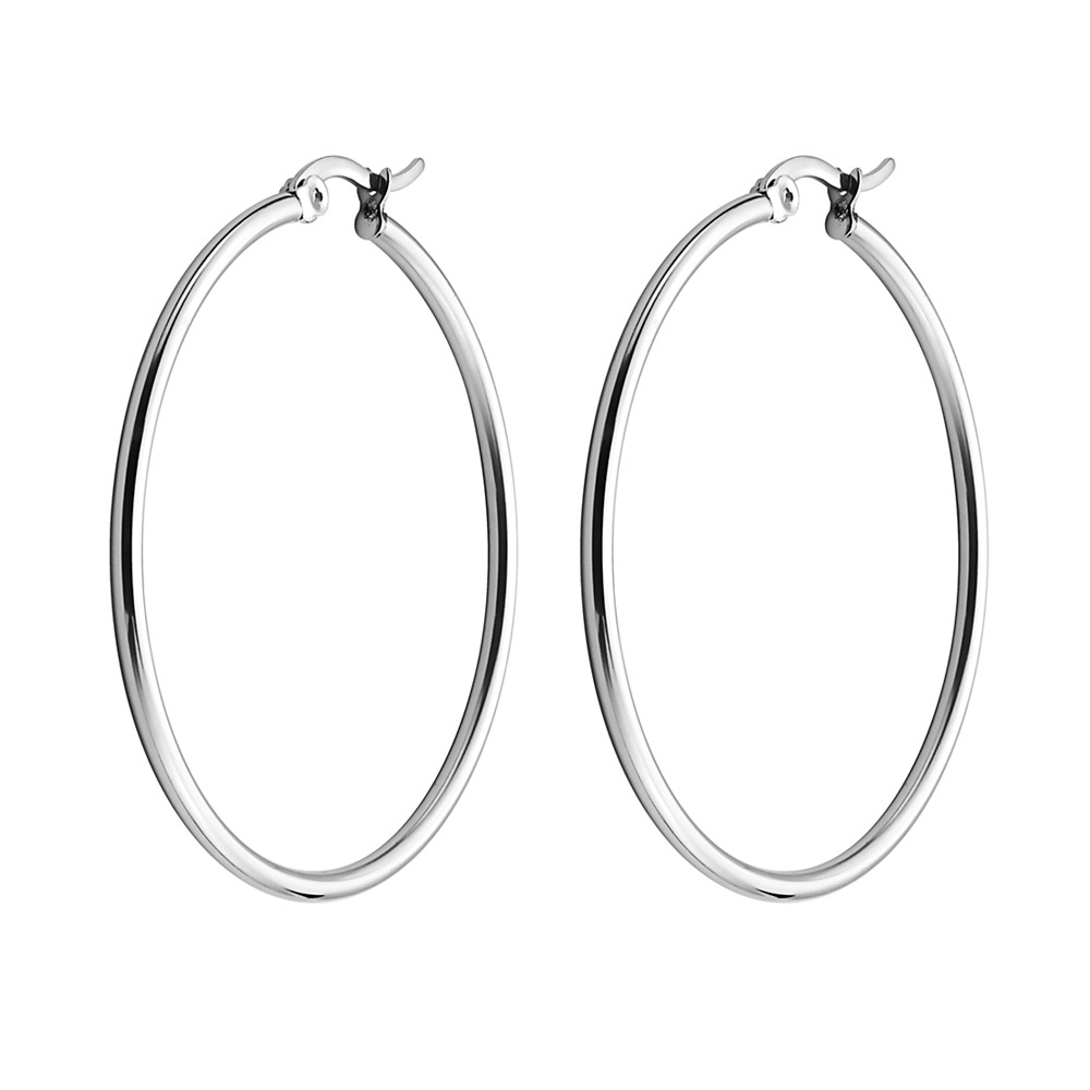 Set of 5 Pairs Hoop Huggie Stainless Steel Women's Earrings - Bild 8 von 21