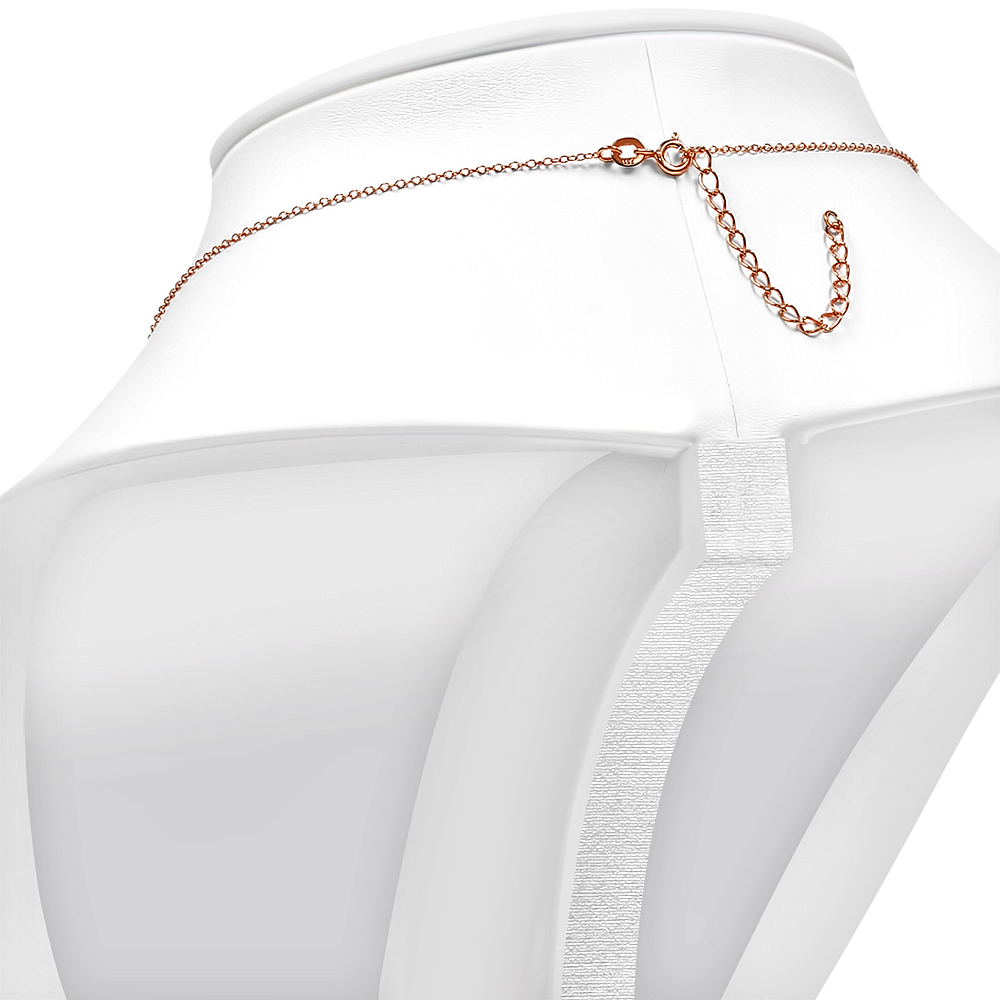 Collar colgante de cruz religiosa de ópalo azul simulado de plata de ley 925 - Imagen 10 de 11