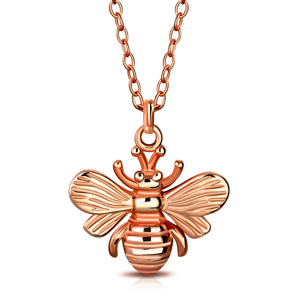 925 Sterling Silver Insect Bug Wasp Bee Pendant Necklace - Bild 14 von 15