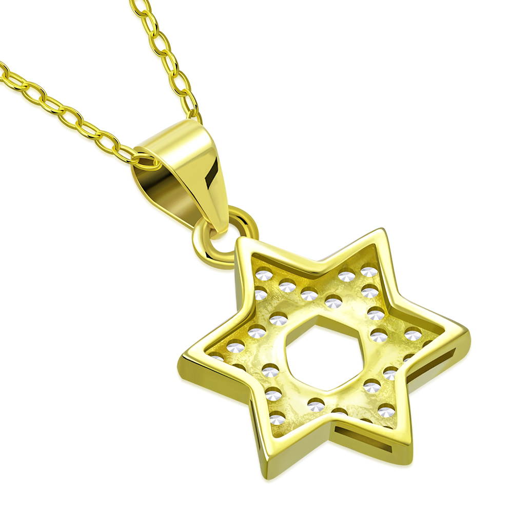 My Daily Styles 925 Sterling Silver Small Star of David CZ Pendant Necklace - Picture 23 of 26