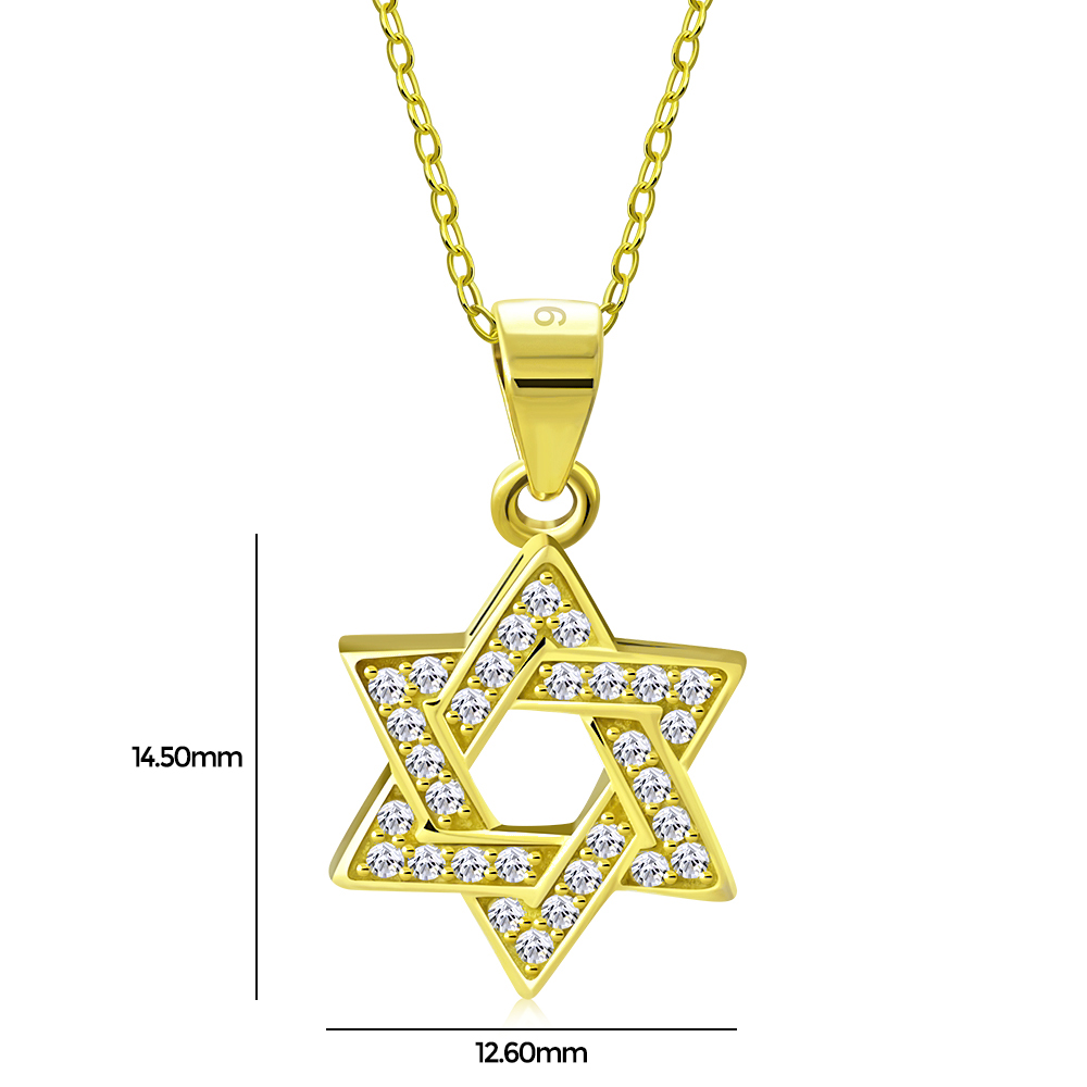 My Daily Styles 925 Sterling Silver Small Star of David CZ Pendant Necklace - Picture 24 of 26