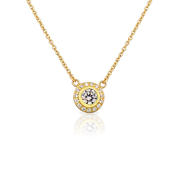 925 Sterling Silver White CZ Womens Pendant Necklace - Picture 12 of 15