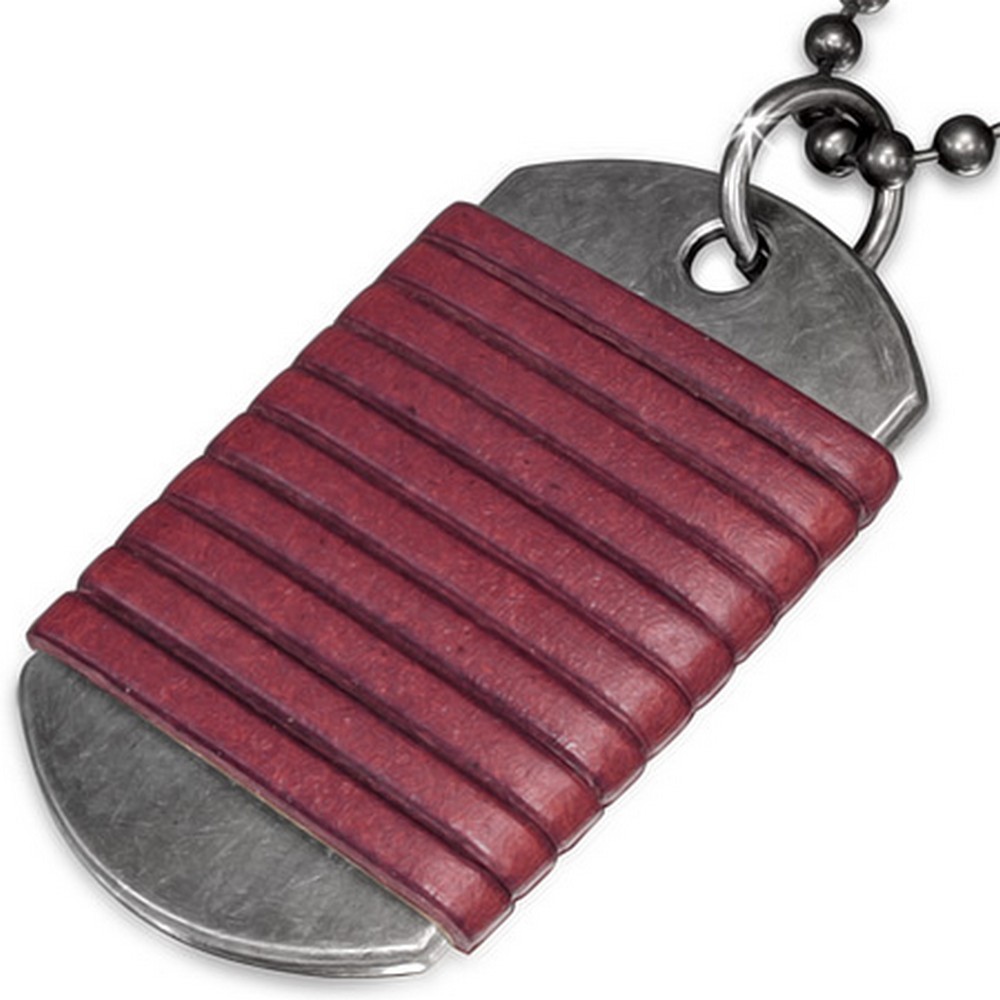Fashion White Leather Multi-Wrap Military Dog Name Tag Mens Pendant Necklace - Picture 8 of 10