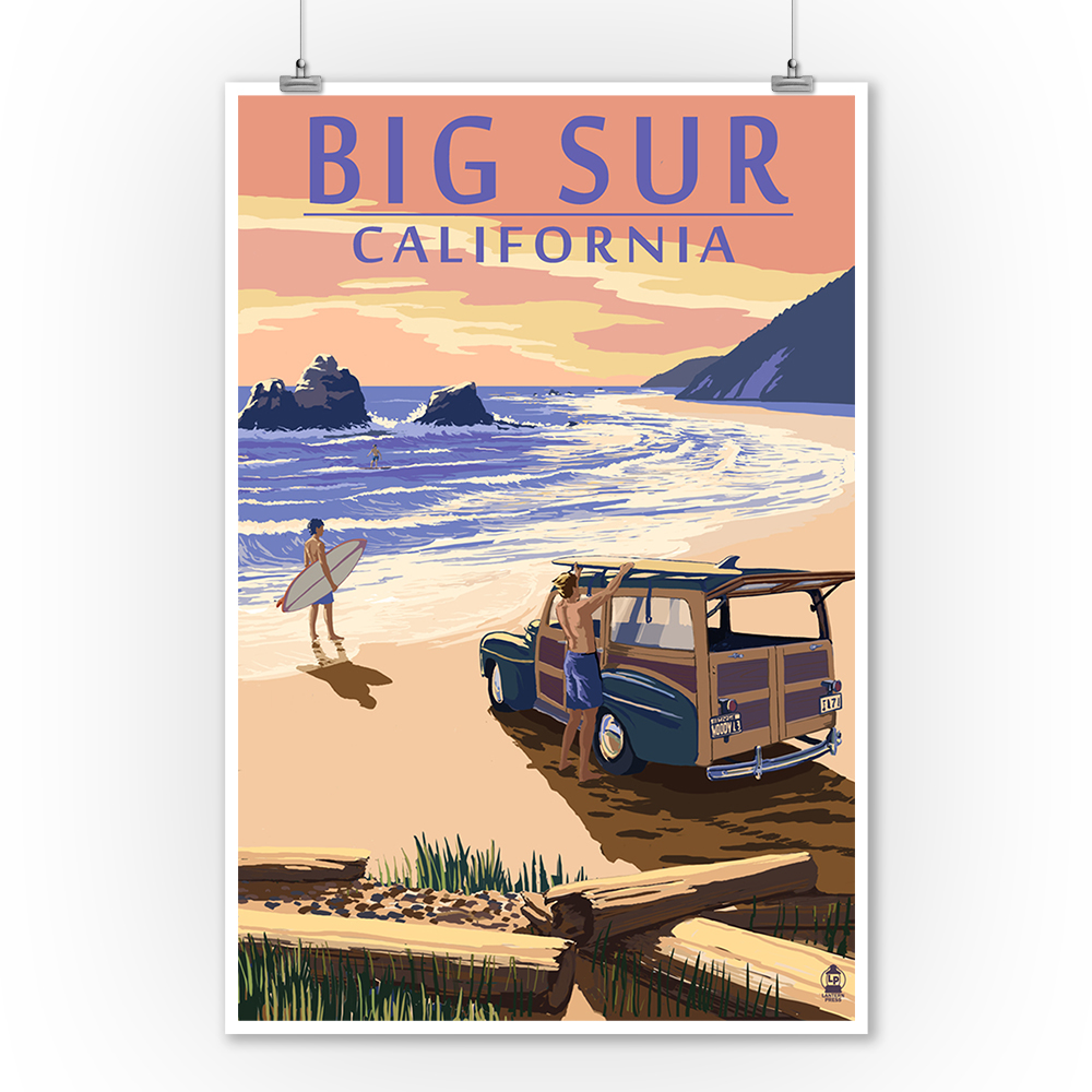 Details About Big Sur Ca Woody On Beach Lp Artwork Posters Wood Metal Signs