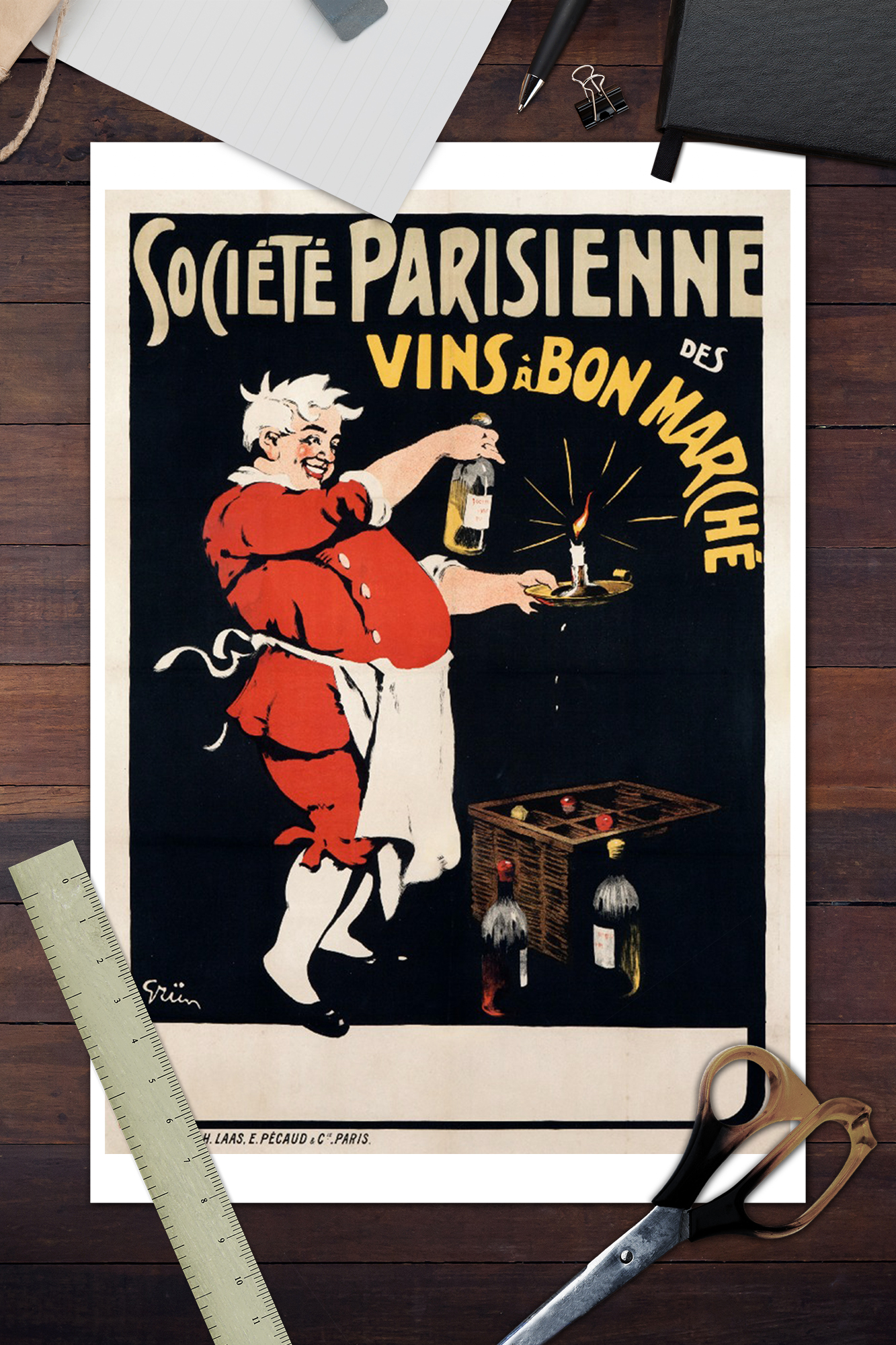 ADVERT CHABLIS WINE FRANCE ARTISTIC VINTAGE REPRO POSTER ART PICTURE 795PYLV