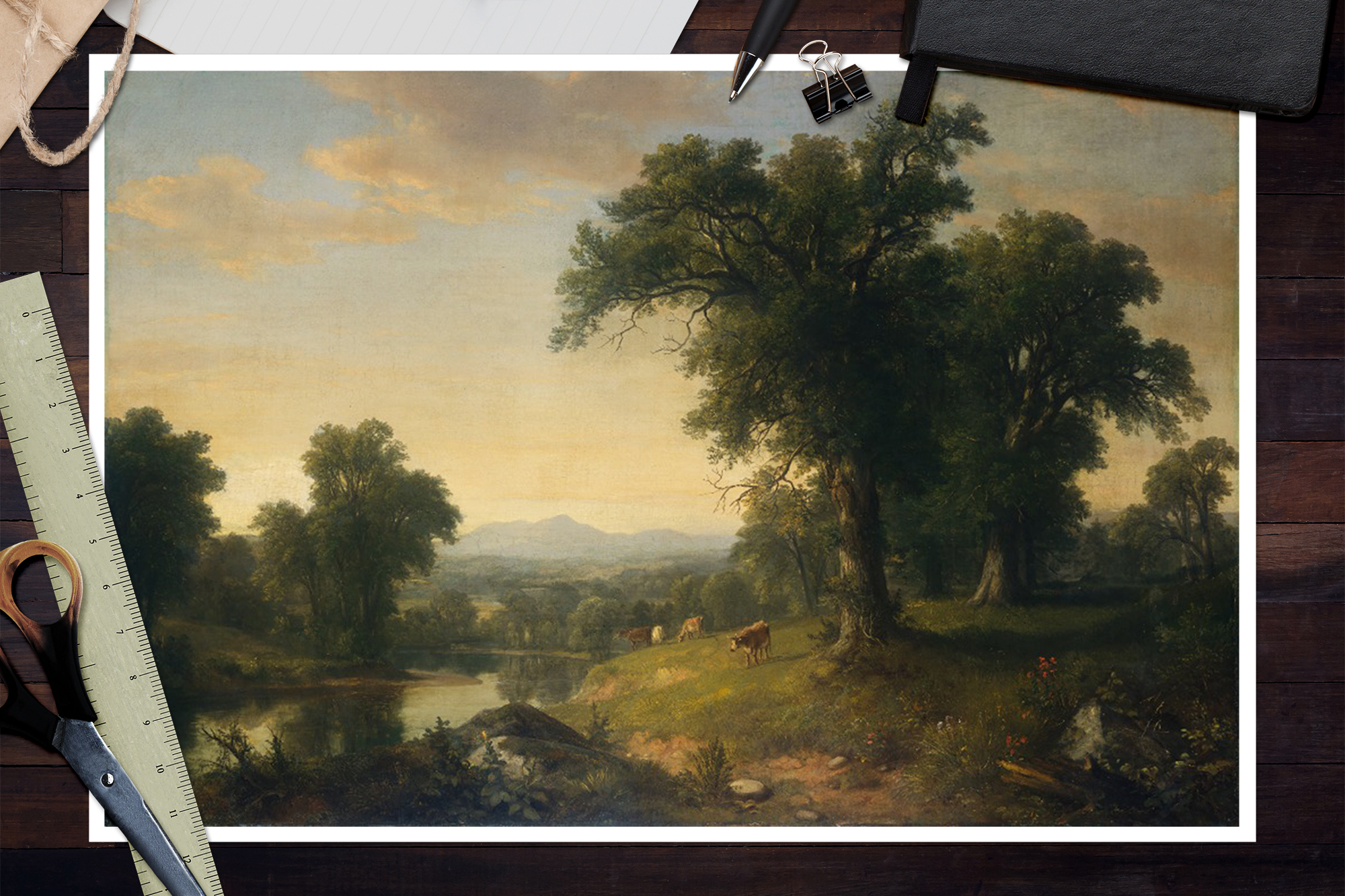Pastoral Landscape by Asher Brown Durand Giclee Fine Art Print Repro on Canvas