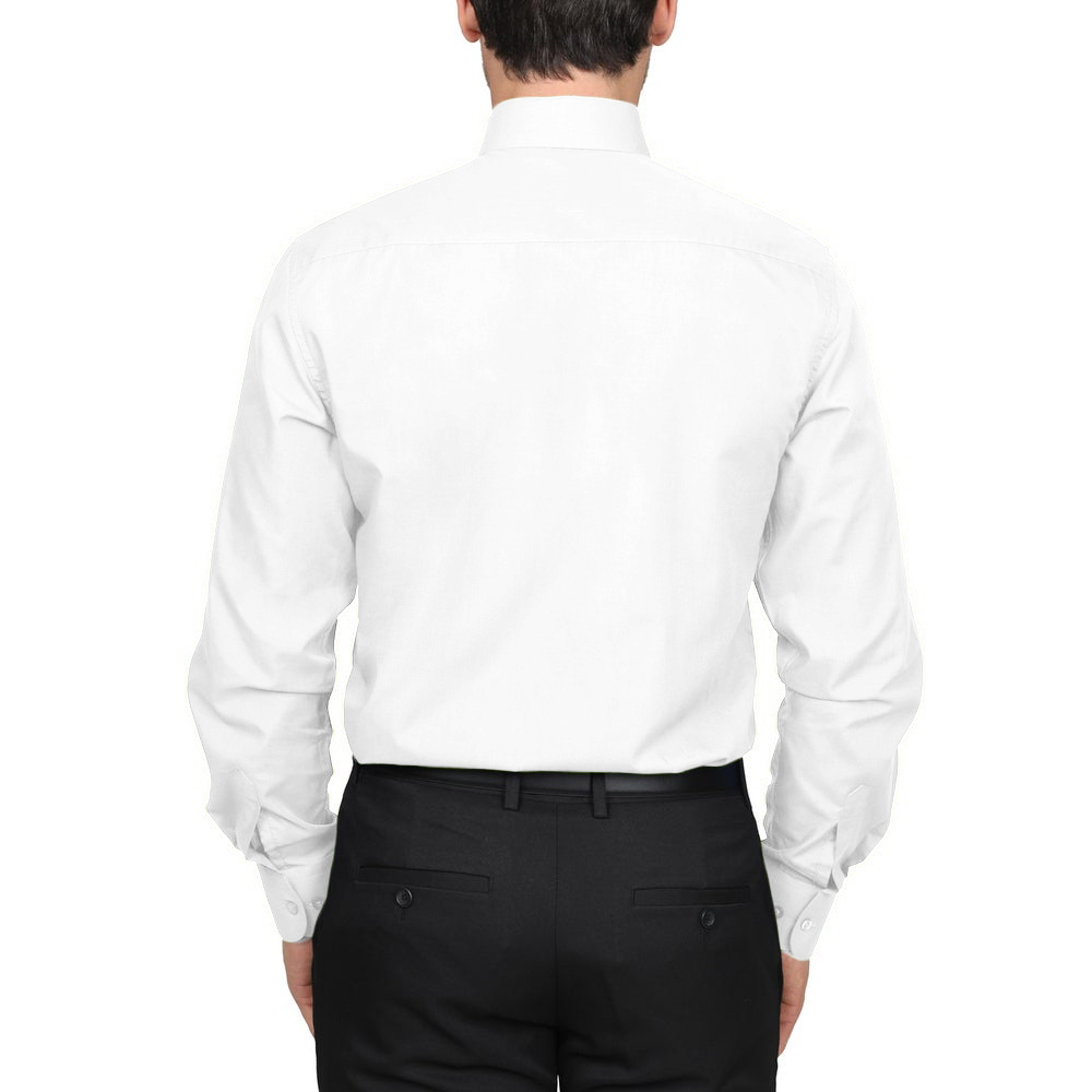 Berlioni Classic Regular Fit Solid Button Up Long Sleeve Pocket Work Dress Shirt - Picture 137 of 194