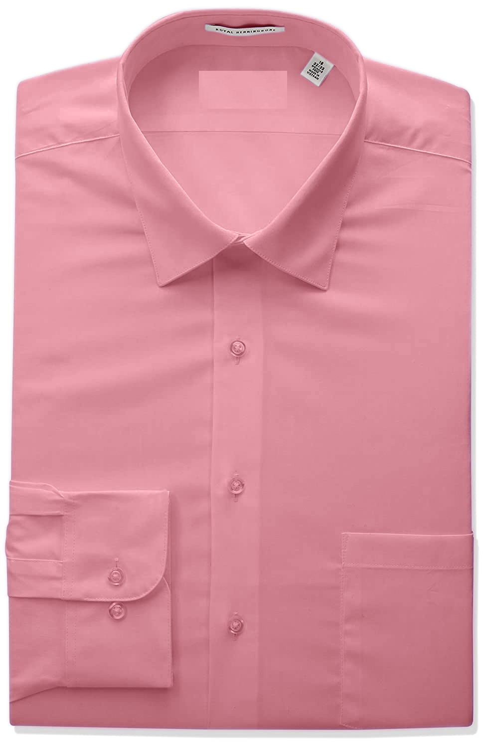 Berlioni Classic Regular Fit Solid Button Up Long Sleeve Pocket Work Dress Shirt - Picture 163 of 194