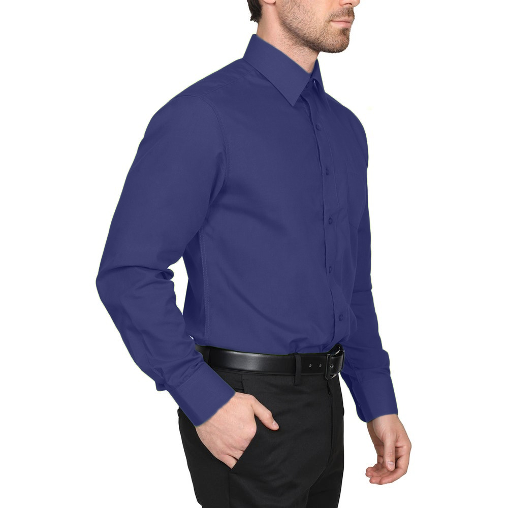 Men's Berlioni Long Sleeve Regular Fit Classic Button Up Solid Dress Shirt - Picture 57 of 194