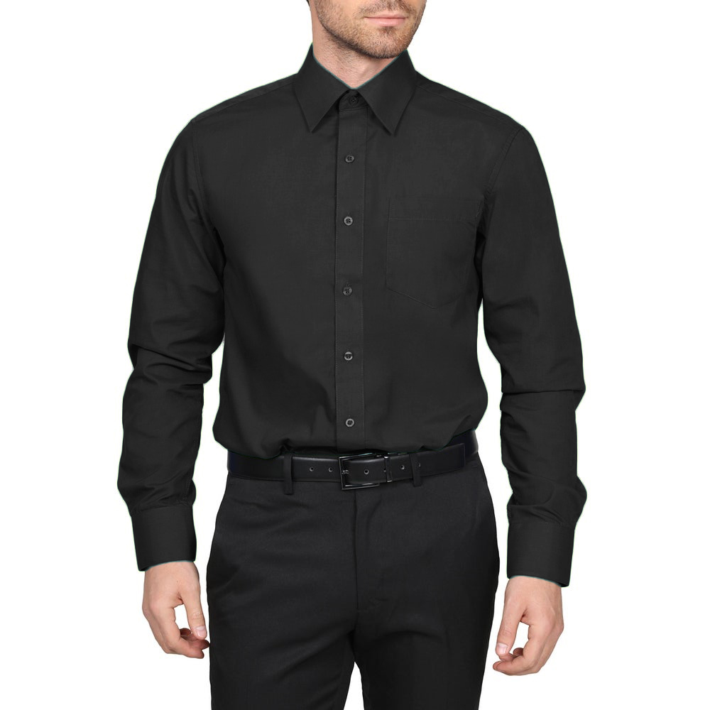 Men's Berlioni Long Sleeve Regular Fit Classic Button Up Solid Dress Shirt - Picture 73 of 194