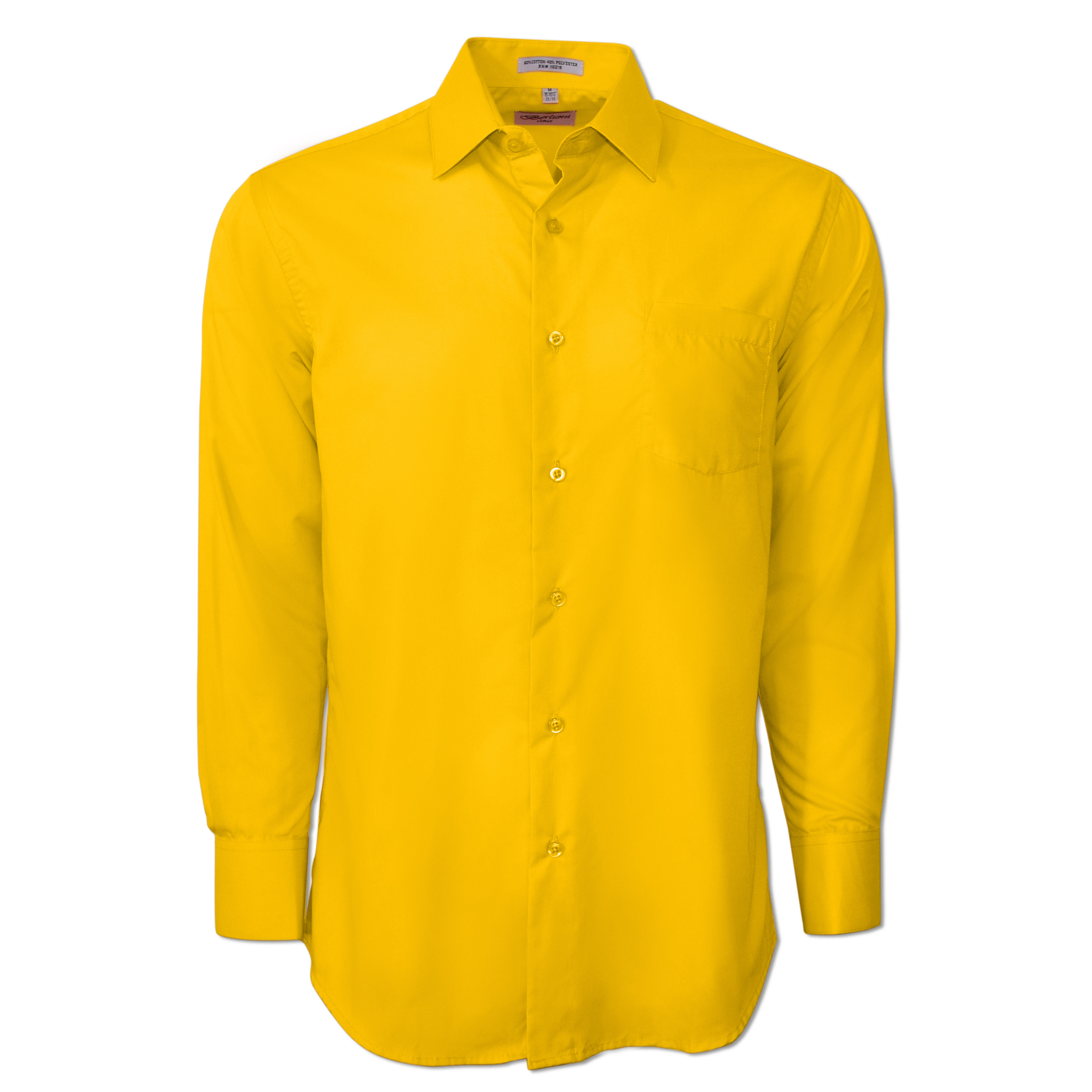 Berlioni Classic Regular Fit Solid Button Up Long Sleeve Pocket Work Dress Shirt - Picture 71 of 194