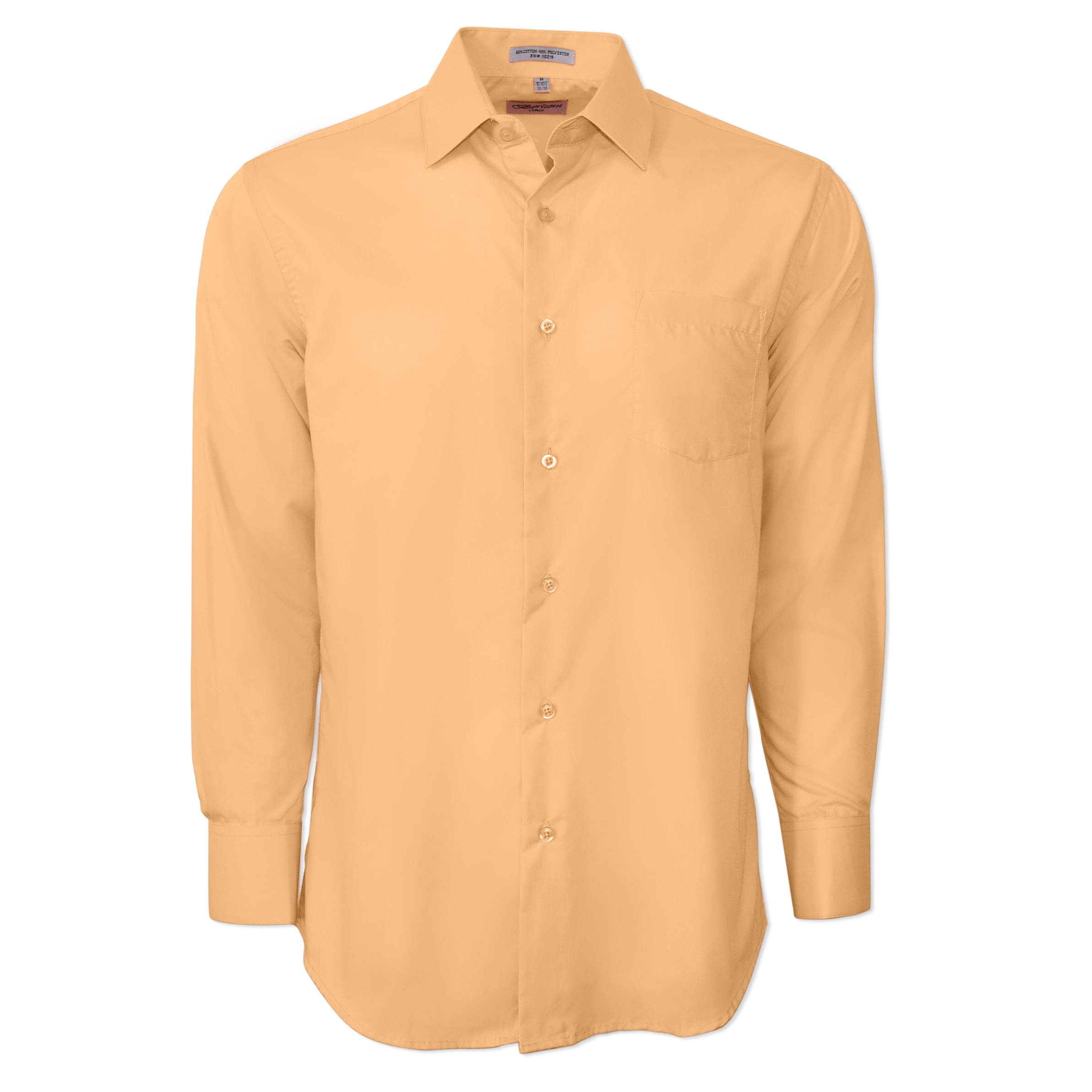 Berlioni Classic Regular Fit Solid Button Up Long Sleeve Pocket Work Dress Shirt - Picture 83 of 194