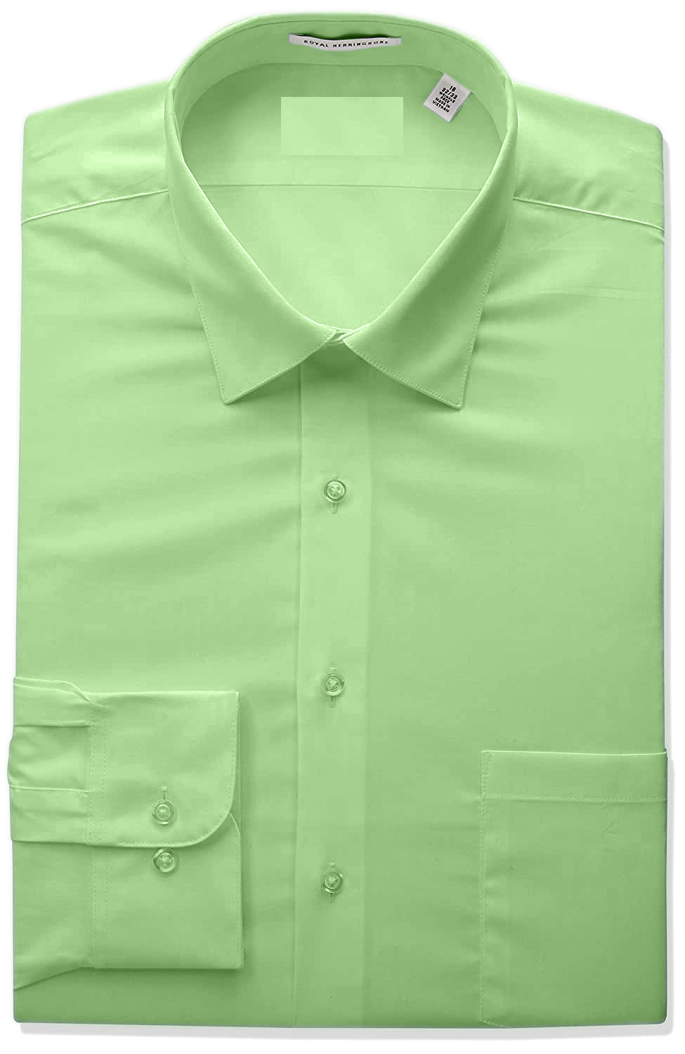 Berlioni Classic Regular Fit Solid Button Up Long Sleeve Pocket Work Dress Shirt - Picture 180 of 194