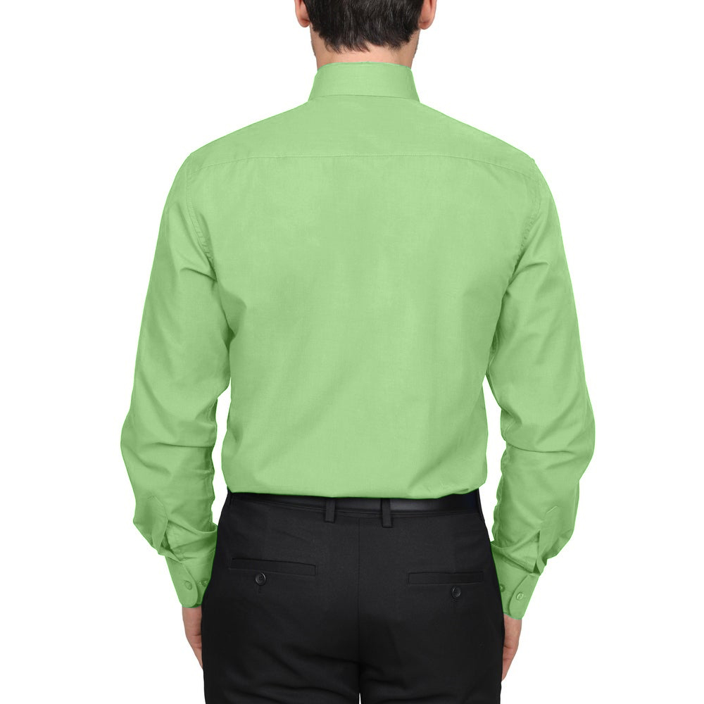 Berlioni Classic Regular Fit Solid Button Up Long Sleeve Pocket Work Dress Shirt - Picture 173 of 194