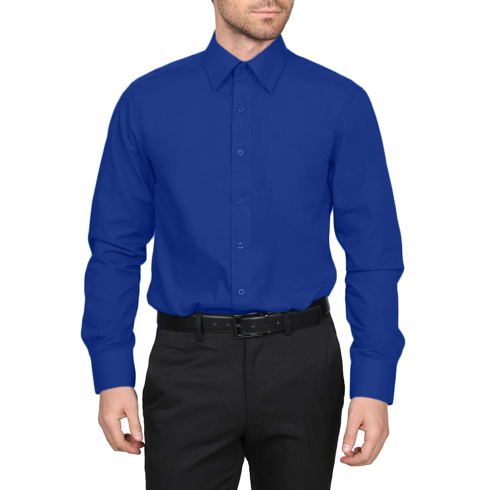 Men's Berlioni Long Sleeve Regular Fit Classic Button Up Solid Dress Shirt - Picture 147 of 194