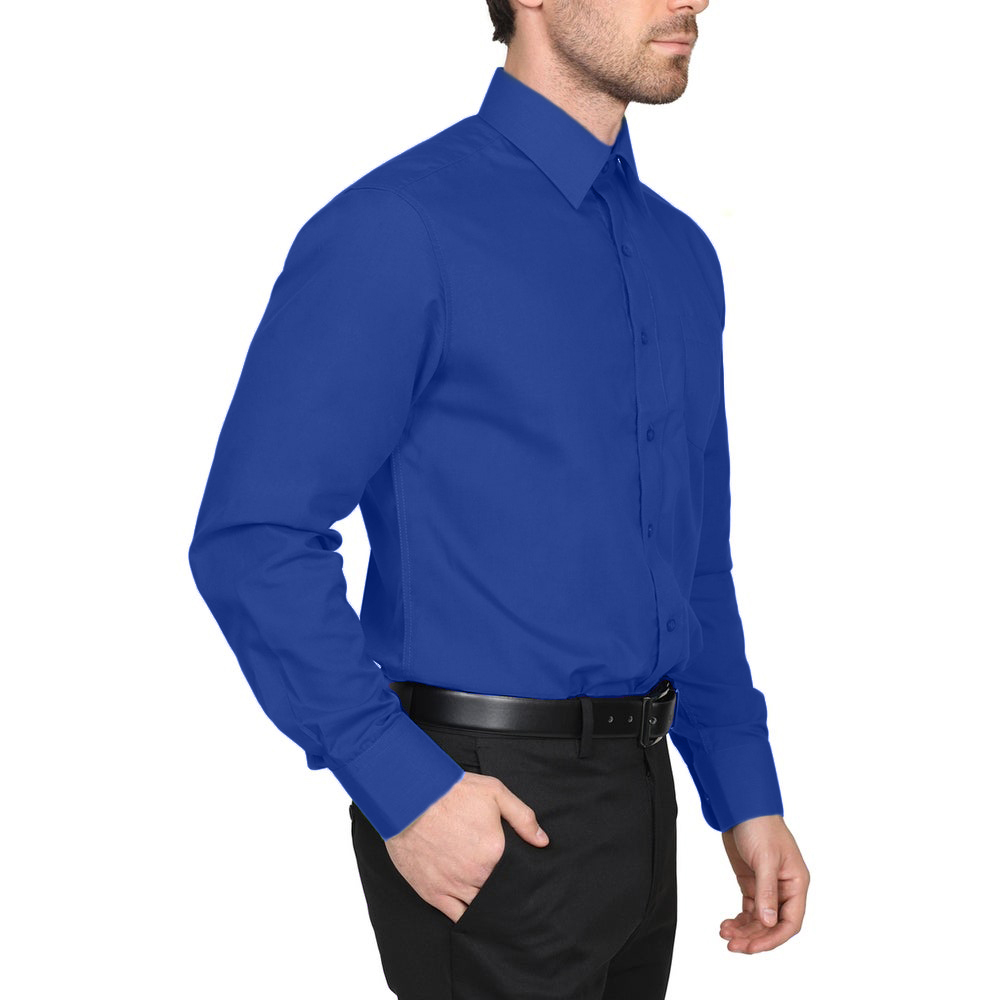 Men's Berlioni Long Sleeve Regular Fit Classic Button Up Solid Dress Shirt - Picture 153 of 194