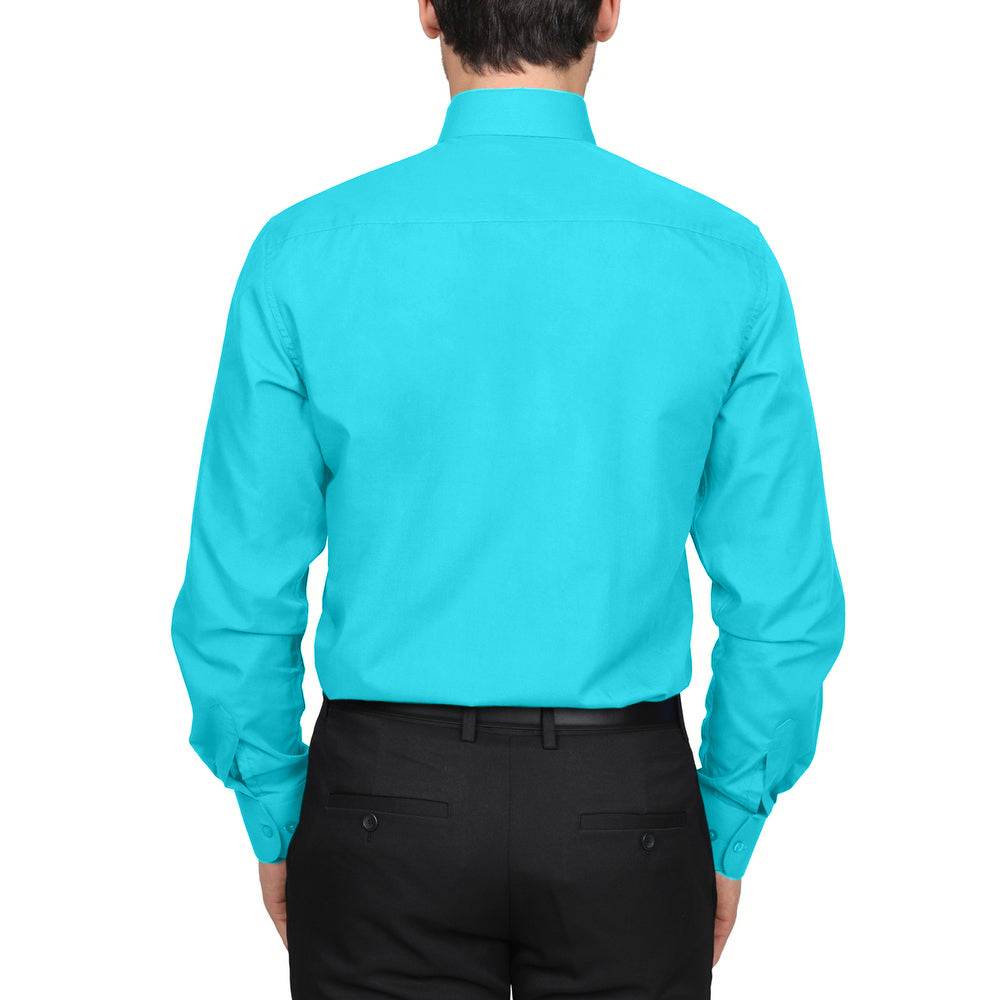 Berlioni Classic Regular Fit Solid Button Up Long Sleeve Pocket Work Dress Shirt - Picture 101 of 194