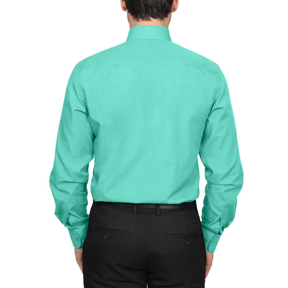 Berlioni Classic Regular Fit Solid Button Up Long Sleeve Pocket Work Dress Shirt - Picture 113 of 194