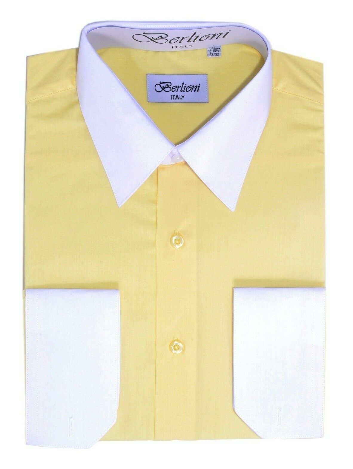 Open Box Men/'s Two Tone Button Cotton Blend Regular Fit Dress Shirt