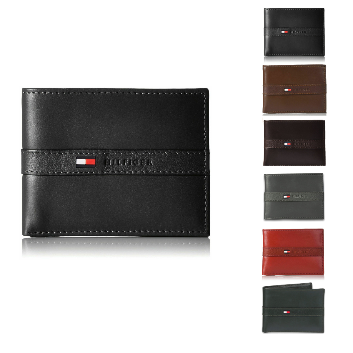 Tommy Hilfiger Men's RFID Tech Protection Slim Smooth Leather Bifold Wallet eBay