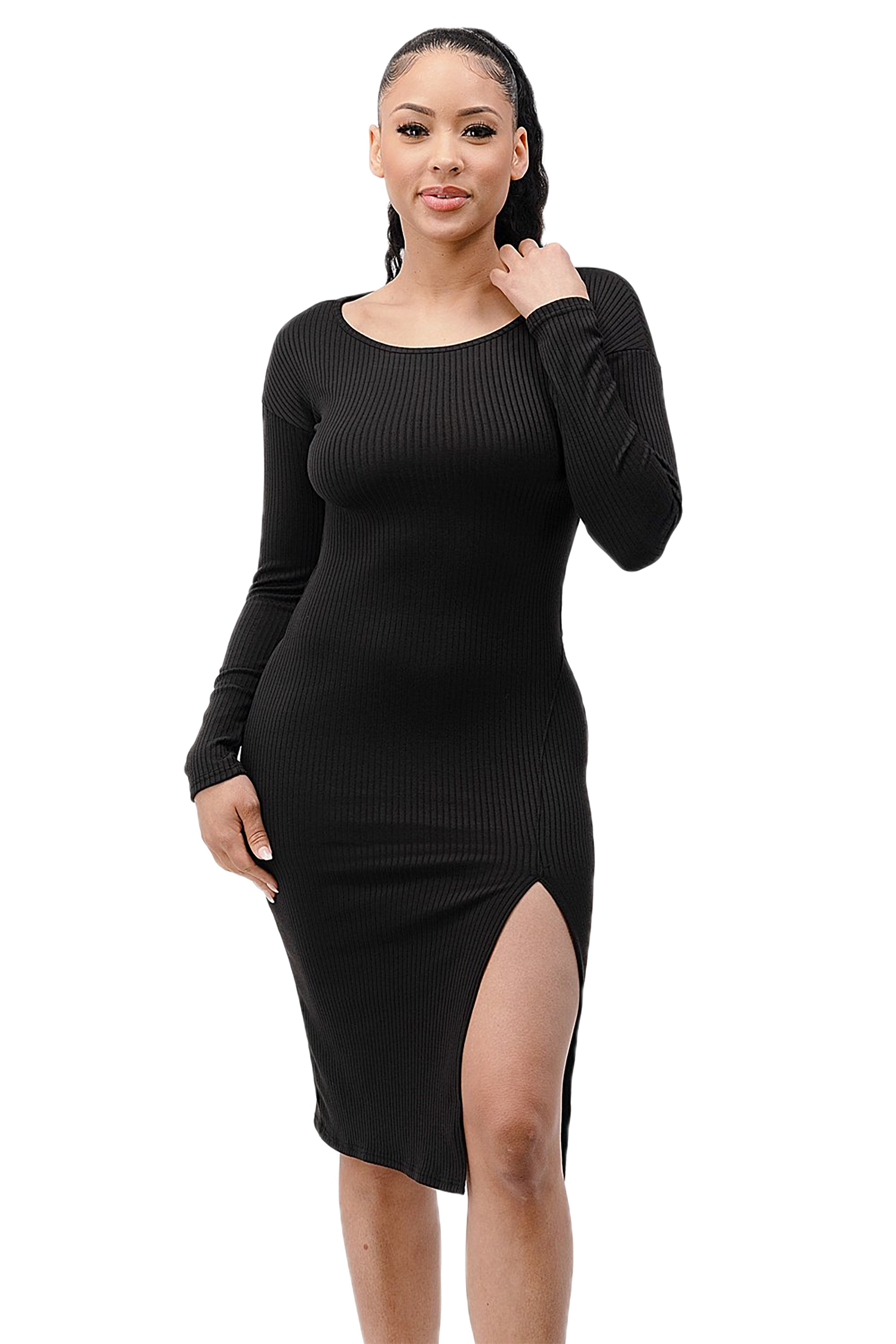 long fitted dress casual