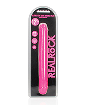 Shots Realrock 12&Prime; Double Dong Glow In The Dark
