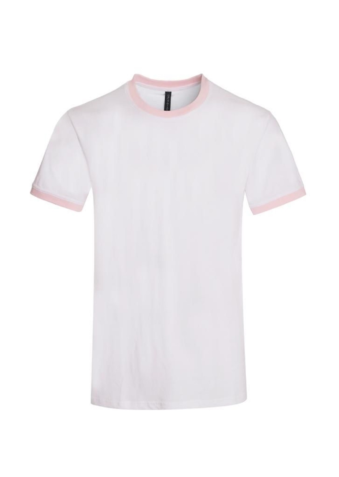 Men's Crew Neck Premium Cotton Two Tone Short Sleeves Soft Tee Basic T-shirts - Picture 2 of 5