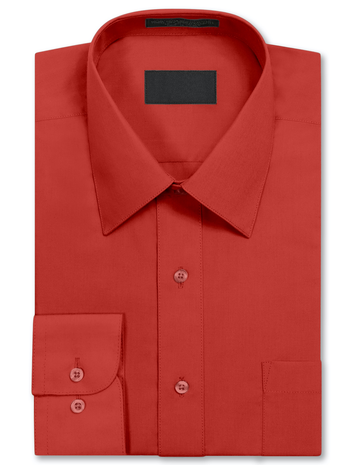 Men's Long Sleeve Regular Fit Button Up Pocket Solid Standard Cuff Dress Shirt - Picture 47 of 145