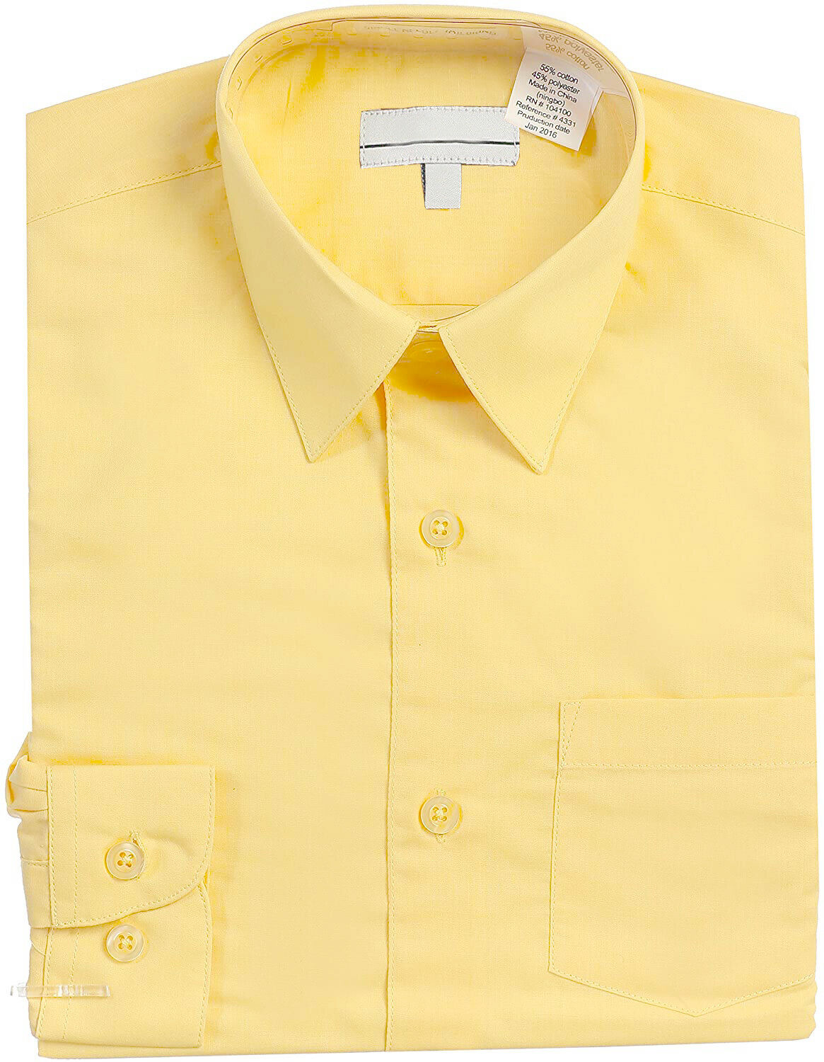 Zennyo Boy's Regular Fit Long Sleeve Standard Cuff Pocket Casual Dress