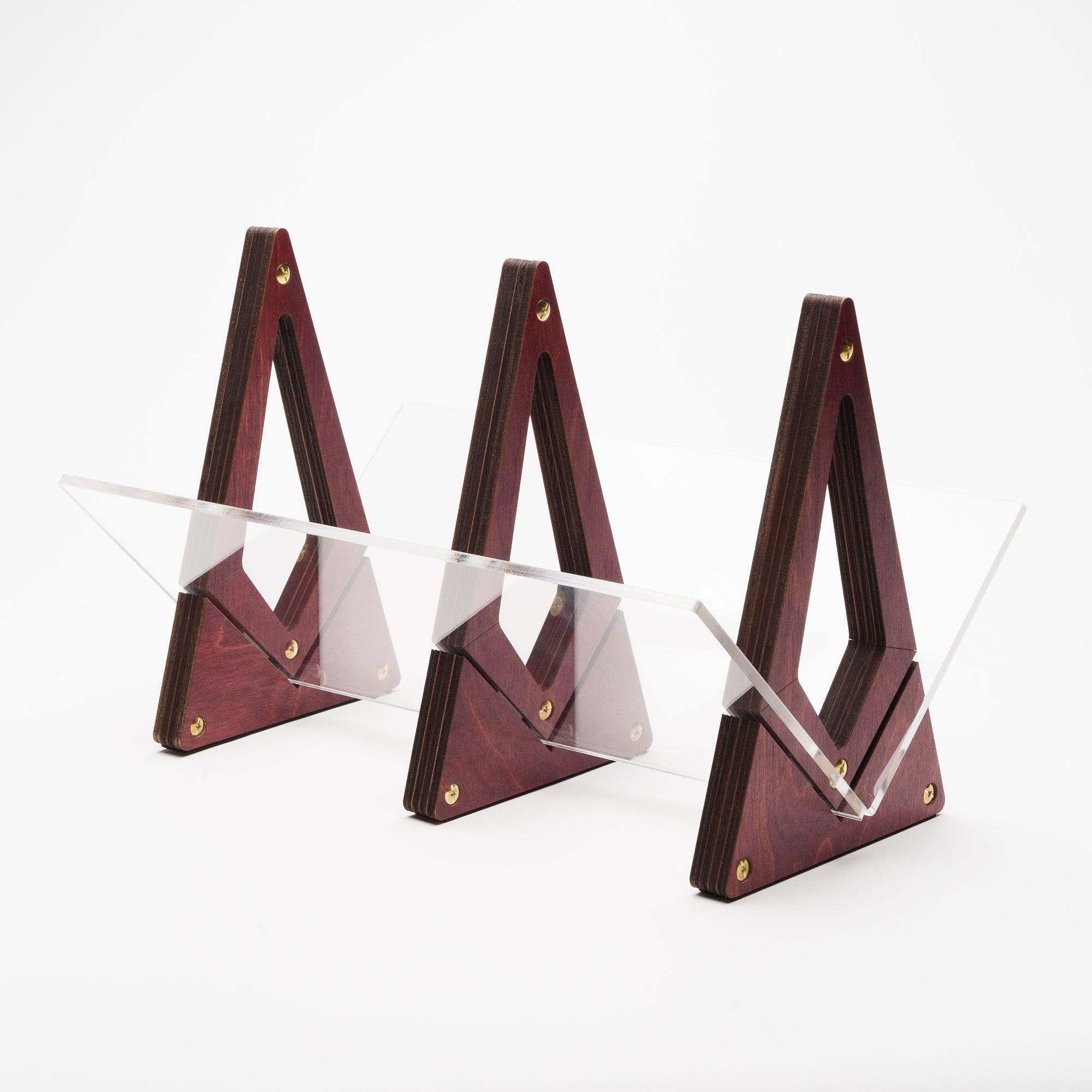 Vinyl Record Storage Display - Mahogany - Imagen 9 de 10