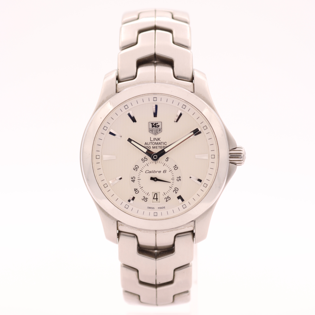 Vintage 39mm TAG Heuer WJF211B.BA0570 Link Calibre 6 Automatic Wristwatch Steel