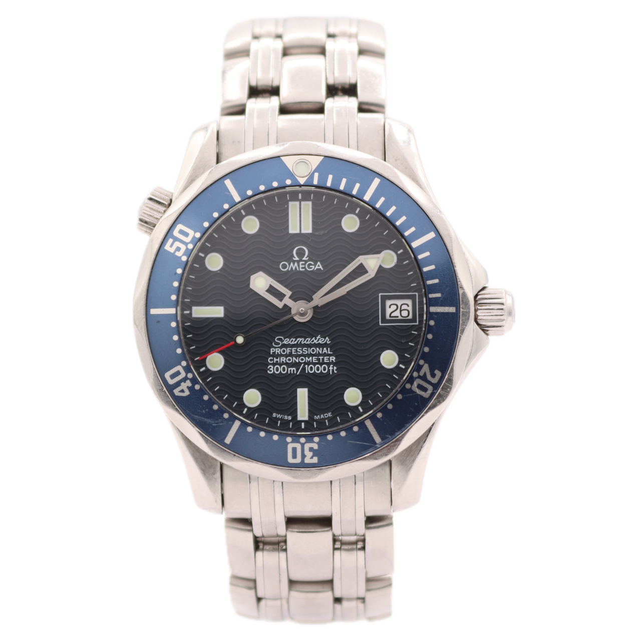 Vintage 36mm 2006 Omega 2551.80.00 Seamaster Wave Automatic Wristwatch Steel 23J