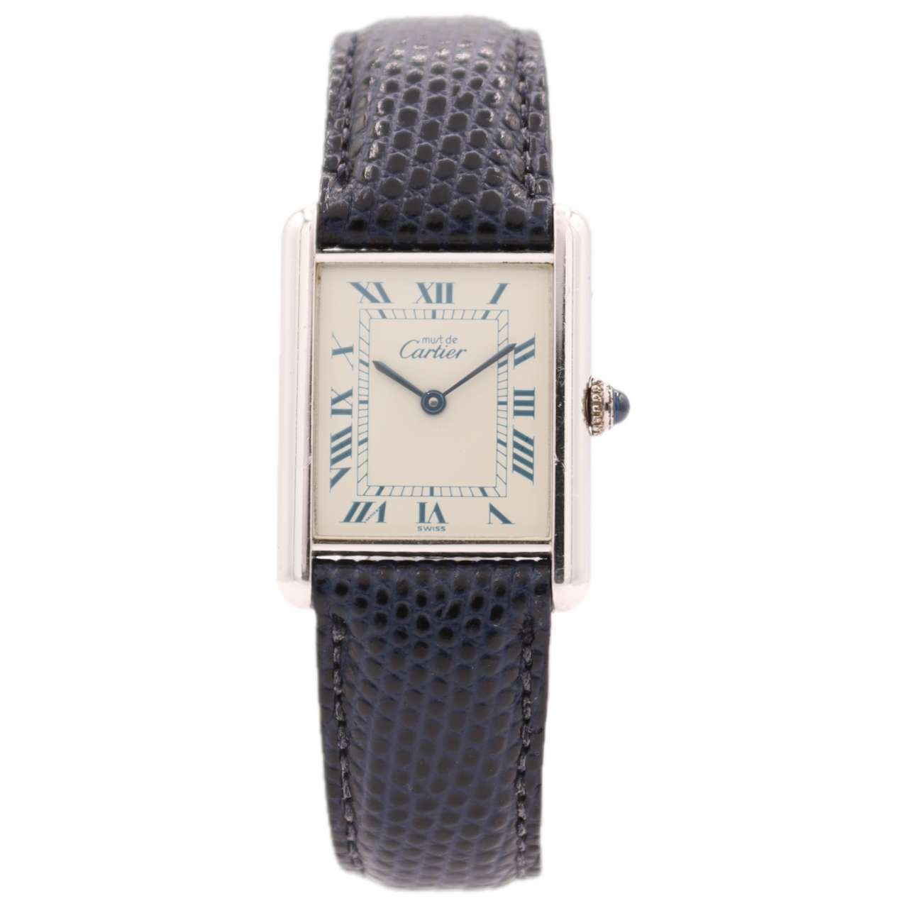 Vintage 23.5mm Cartier 690006 Must de Tank Unisex Quartz Wristwatch Swiss Silver