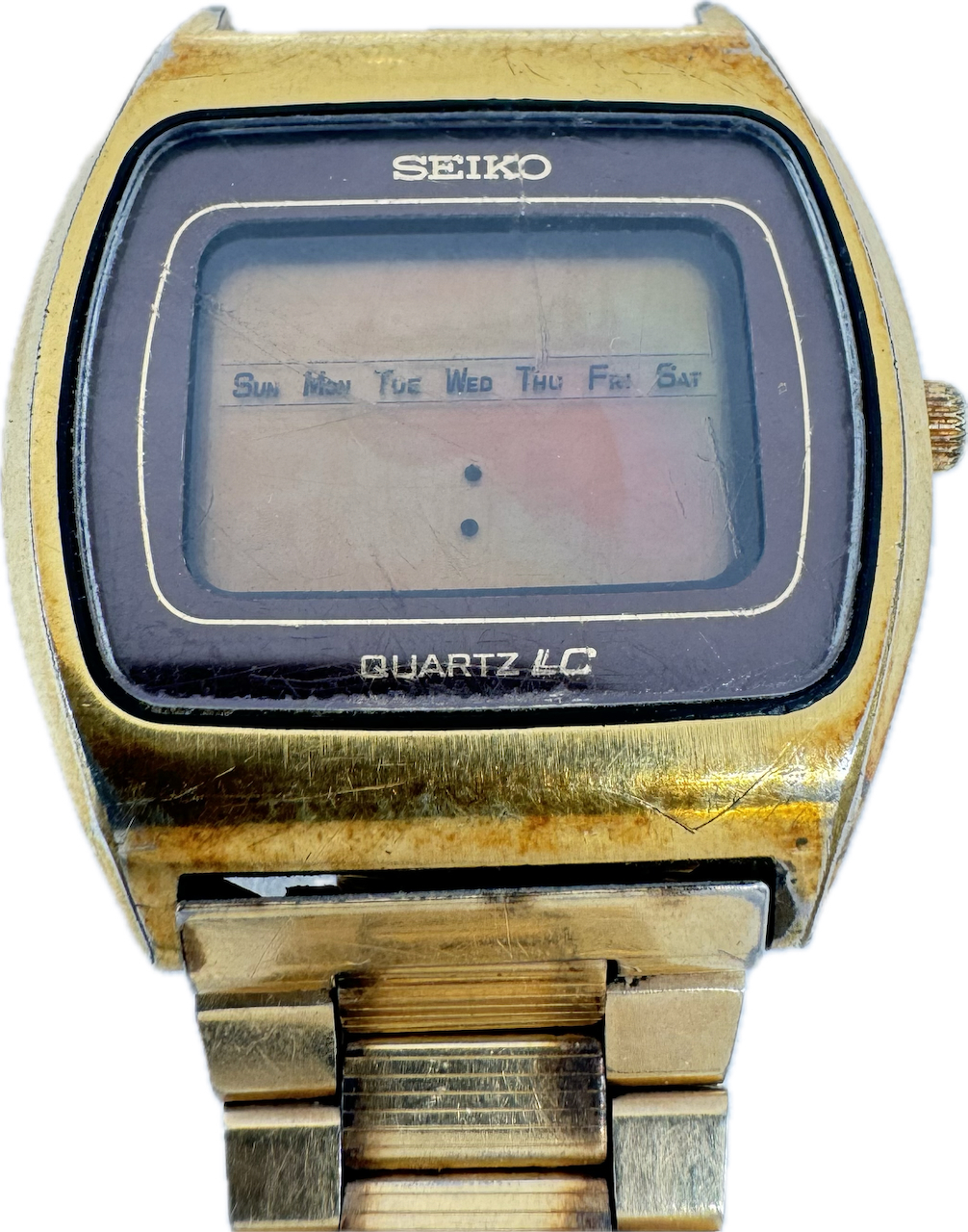 Vintage Seiko 0138-5029 Men's Quartz LCD Chronograph