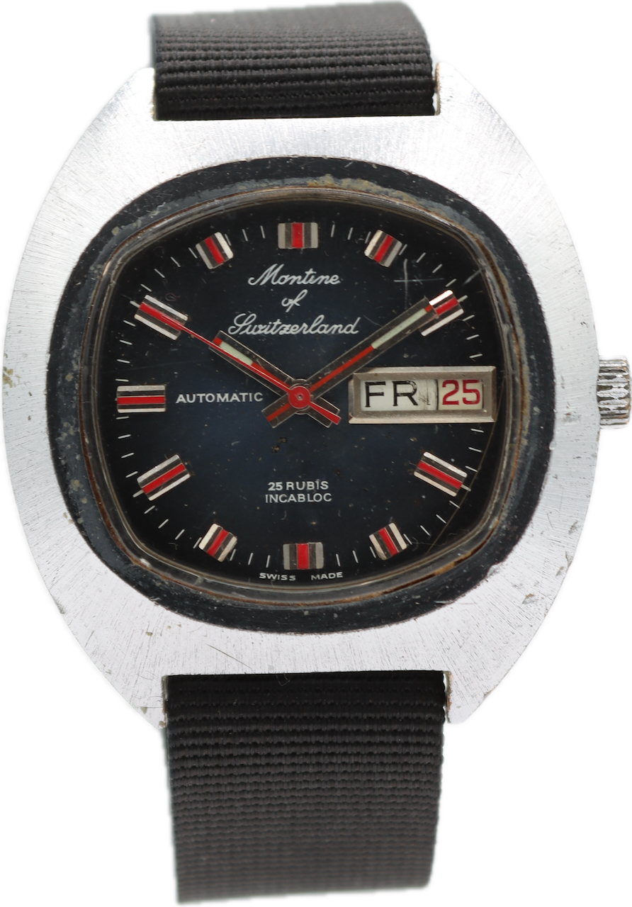 Vintage 38mm Martine of Switzerland Day-Date Men\'s Automatic Wristwatch 2068 Vintage Watches For Sale - Watch Works – Page 18 main image 3