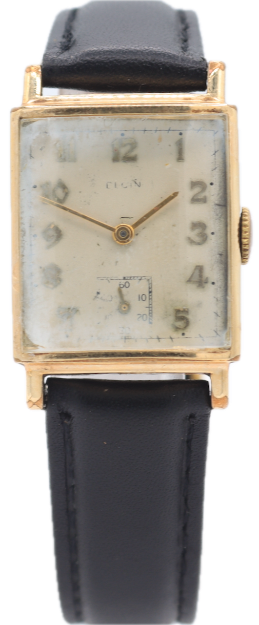 Vintage Elgin Rectangular Men\'s Mechanical Wristwatch 557 USA 10k Gold Filled Vintage Elgin Rectangular Men main image 4