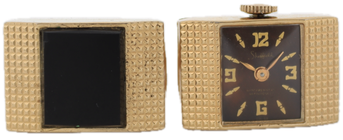 Vintage Sheffield Cufflink Watch Men display picture 2