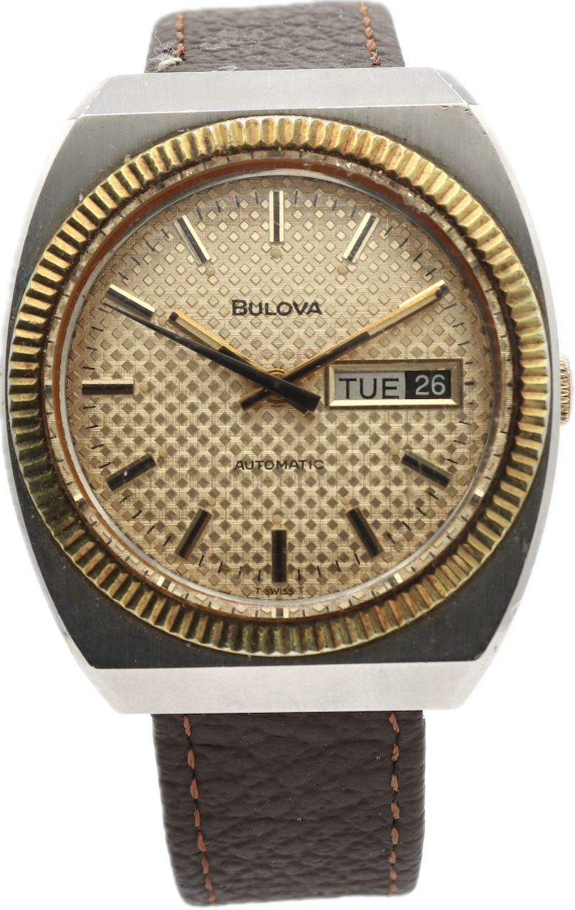 Vintage Bulova Honeycomb Dial Men display picture 1