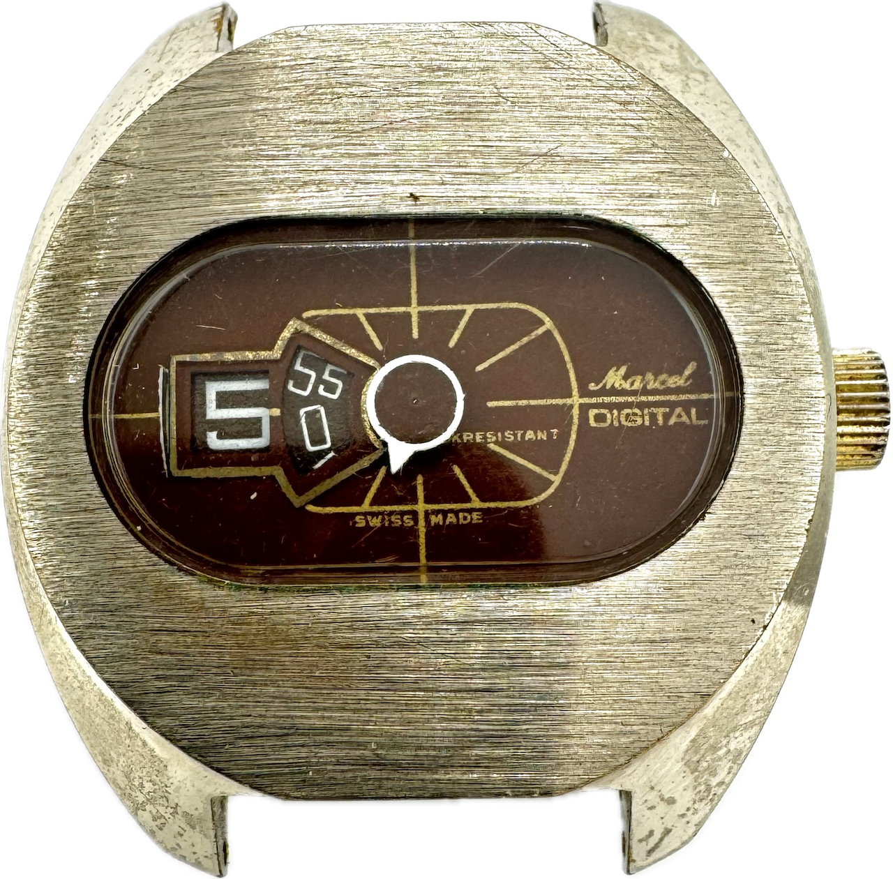 Vintage Marcel Jump Hour / Digital Men's Mechanical Wristwatch