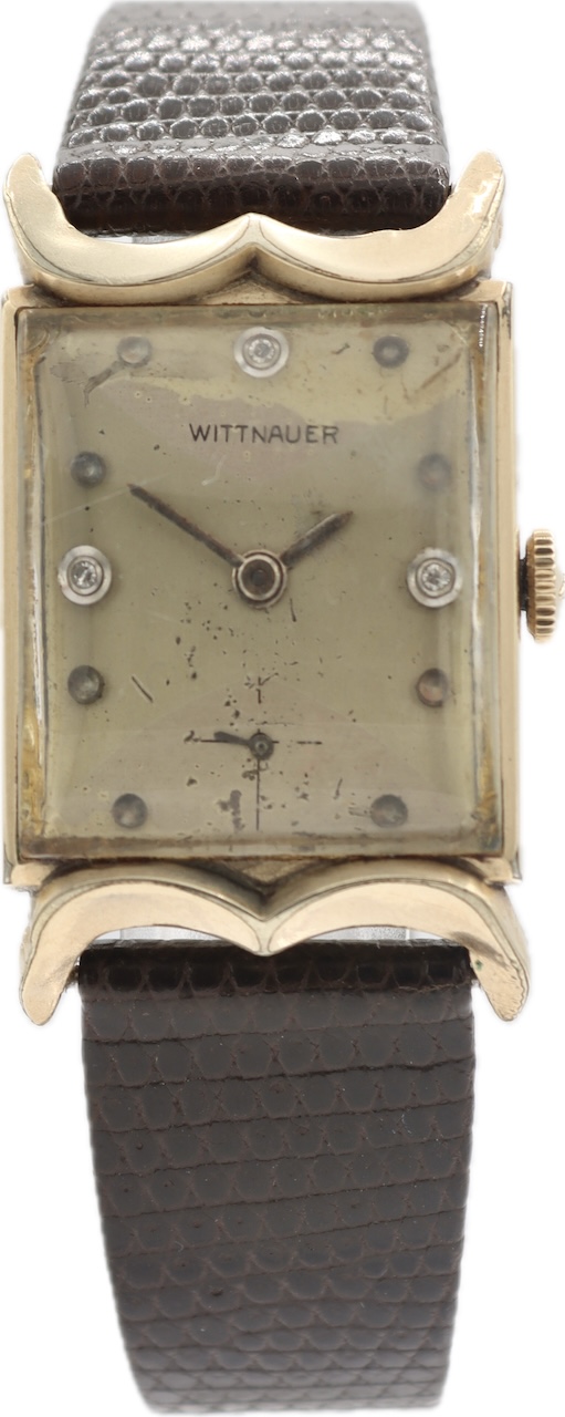 Vintage Wittnauer 583-105 Mustache Lug Men display picture 3